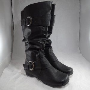 JG Boots Size 10 22258 Tall Mid-Calf Black Boots